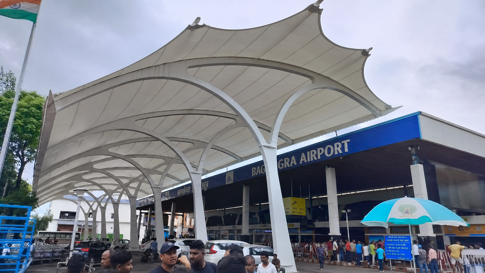 Bagdogra Airport tensile canopy