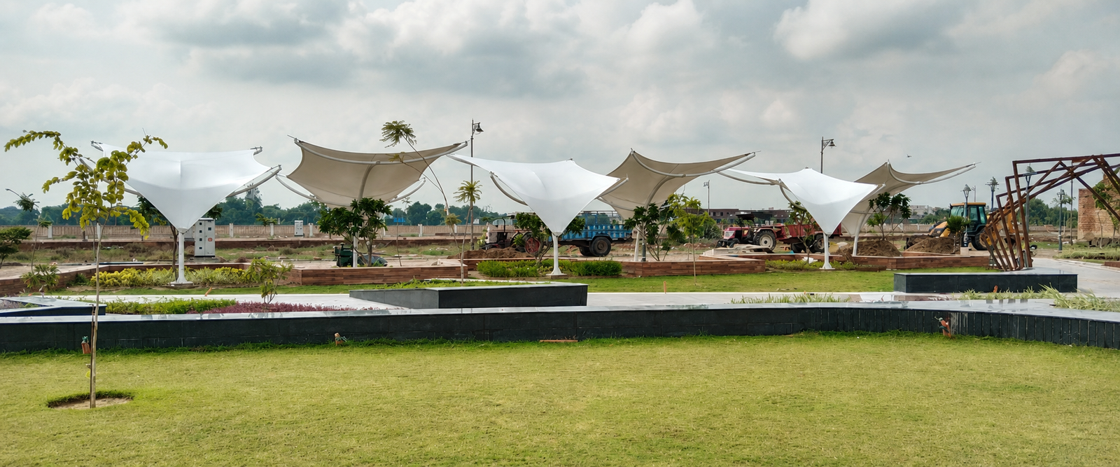 Tensile park structures